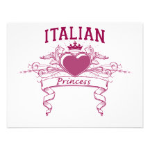 Italienische Prinzessin Ankündigungskarten