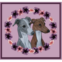 Italienischer Windhund-Duo-Entwurf Fotostatuen