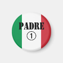 Italienischsprachige Väter u. Vatis: Padre Numero  Magnets