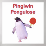 iWin uLose Pinguin-Klingeln Pong Posterdrucke