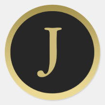 J:: Elegantes Gold des Monogramm-J und schwarzer A
