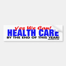 Ja können wir!  Gesundheitswesen-Reform Auto Sticker