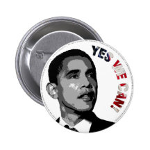 Ja können wir! - Politischer Knopf Obama Buttons