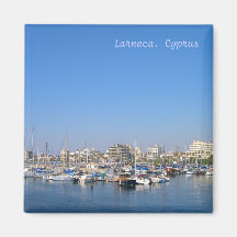 Jachthafen in Larnaka, Zypern Kühlschrankmagnete
