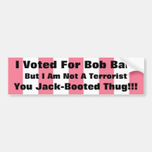 Jack lud Verbrecher, Bob auf Autosticker