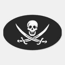Jack Rackham; Piratenflagge-Flagge; Pirat Sticker