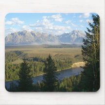Jackson- Holeberge und Fluss Mousepad
