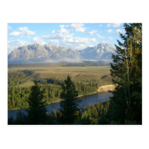 Jackson- Holeberge und Fluss-Postkarte
