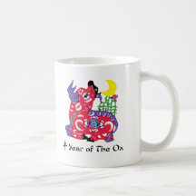 Jahr des Ochsen-T-Shirts u. der Geschenke Kaffeehaferl