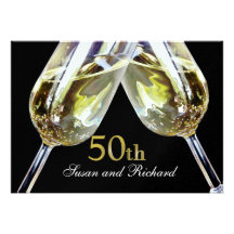 Jahrestag Champagne-Toast-50. Individuelle Einladungen