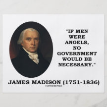 James Madison, wenn Männer Engel keine Regierung w Flyer Druck