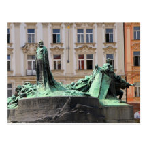 Jan Hus-Denkmal-Postkarte
