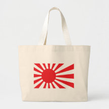 Japan-Marine-Flagge - Rot Leinentaschen