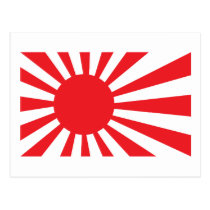 Japan-Marine-Flagge - Rot postkarten