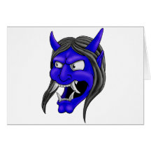 Japaner Hannya Maske Grußkarte