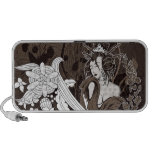 Japanische Geisha-vektorkunst-Gekritzel-Lautsprech