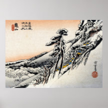 Japanische Männer und Snowscape no.1 Plakate