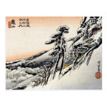 Japanische Männer und Snowscape no.1 Postkarten