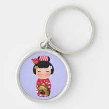 Japanische Puppe Schlüsselband