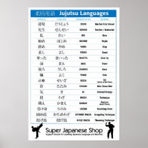 Japanisches Kampfkunst-Diagramm Plakat