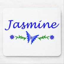 Jasmin (blauer Schmetterling) Mauspad