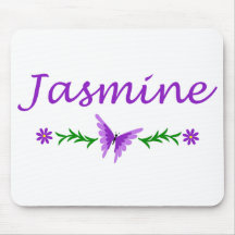 Jasmin (lila Schmetterling) Mousepad