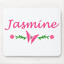 Jasmin (rosa Schmetterling) Mousepads