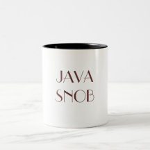 JAVA-SNOB KAFFEETASSE