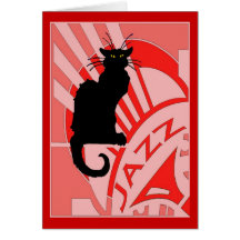 Jazz-Katze Grußkarten