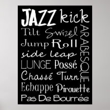 Jazz-Tanz-Untergrundbahn-Kunst-Plakat