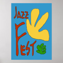 Jazzfest-Blätter Posterdrucke