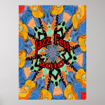Jazzfest-Gitarren Posterdrucke