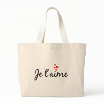 Je t'aime, French word art with hearts taschen