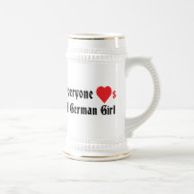 Jeder Lieben ein deutsches Mädchen Kaffee Tasse