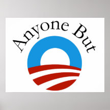 Jedermann aber Obama w/Logo Posterdruck
