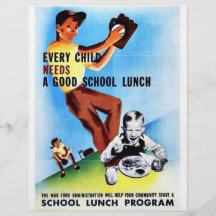 Jedes Kind benötigt eine gute Schulmahlzeit Personalisierte Flyer