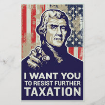 Jefferson I wollen Sie Steuer-Widerstand-Flyer