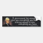 Jefferson: Passen Sie von der großen Regierung auf Auto Sticker
