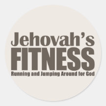 Jehovahs Fitness Runder Sticker