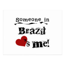 Jemand in Brasilien-Lieben ich Postkarte