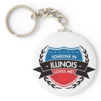 Jemand in Illinois-Lieben ich schlüsselanhänger