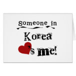 Jemand in Korea-Lieben ich Karte