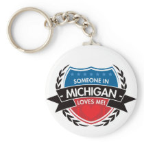 Jemand in Michigan-Lieben ich schlüsselanhänger