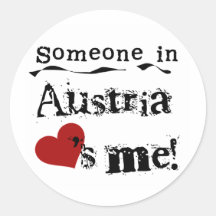 Jemand in Österreich-Lieben ich Runde Aufkleber