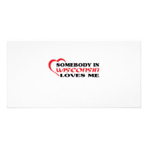 Jemand in Wisconsin-Lieben ich Hemden Bildkarten