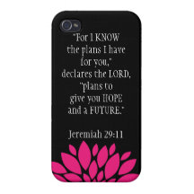 Jeremias 29 11 Bibel-Vers iPhone 4 Fall-Schwarzes iPhone 4 Case