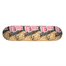 Jerry stellen auf Käse gegenüber Skateboard Brett