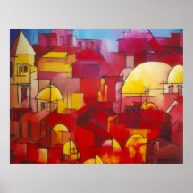 Jerusalem im Rot Plakatdrucke