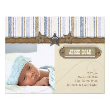 Jesse Colse Geburts-Mitteilungen Einladung