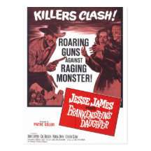Jesse James trifft Frankenstein Tochter-Postkarte